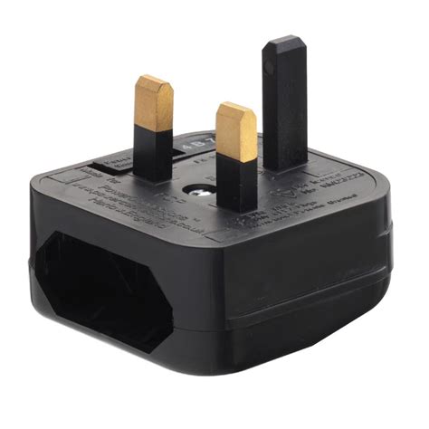 Permanent Euro To Uk Adapter Plug Black From Lindy Uk