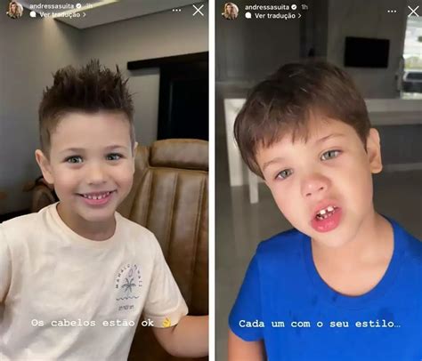 Andressa Suita Mostra Os Filhos Com Novo Visual E Surpreende