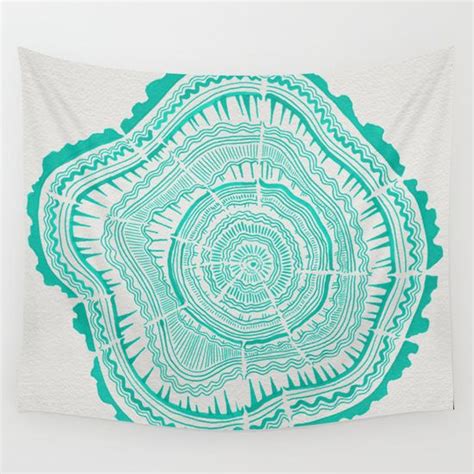 Colorful tree of life tapestry designed to accentuate your walls. Turquoise Tree Rings Wall Tapestry | Tapestry, Red tree ...