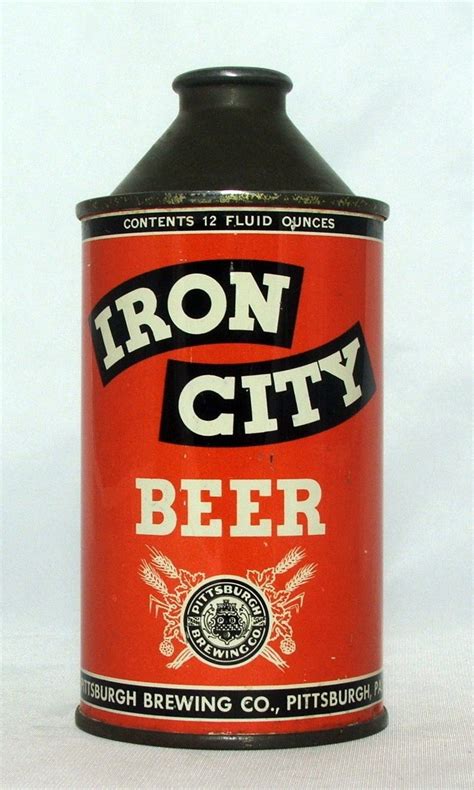 1940s Iron City Beer12 Oz Cone Top Beer Can Pittsburgh Pa Iron City