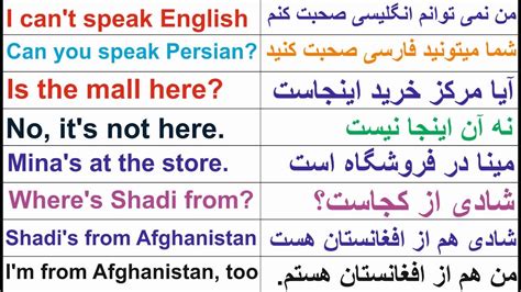 آموزش محاوره انگلیسی به فارسی درس 5 Youtube