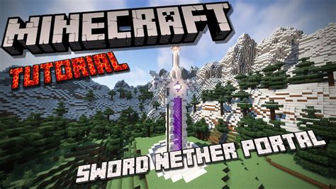 Minecraft How To Build A Nether Sword Portal Tutorial Youtube