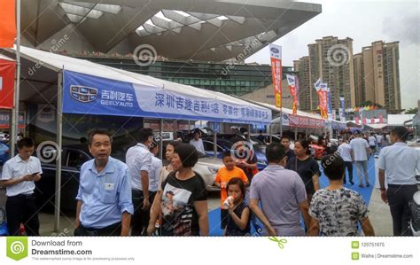 Shenzhen China Weekend Auto Show Sales People Are Watching Cars Or