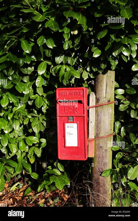 An Old Red Post Box In The English Countryside Stock Photo Alamy