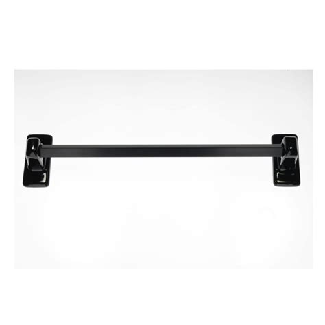 Black Towel Bar With Ceramic Porcelain Posts 24 Inches