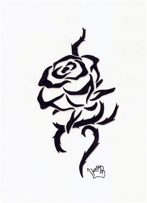 Flowers are cute lovely and beautiful. tribal rose by koomaar91 ... | Black rose tattoos, Tribal ...