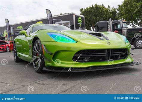 American Muscle Car Dodge Viper Exhibited At Torqued Tour Event