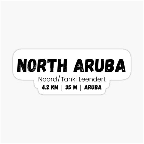 North Aruba Noordtanki Leendert Aruba Hikingtrail Sticker For