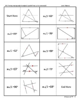 Discuss alternate ways of finding the missing angles as there are often other ways of finding we now know two angles in a quadrilateral. Finding Missing Angles of Triangle&Parallel Lines Activity by Caryn Loves Math