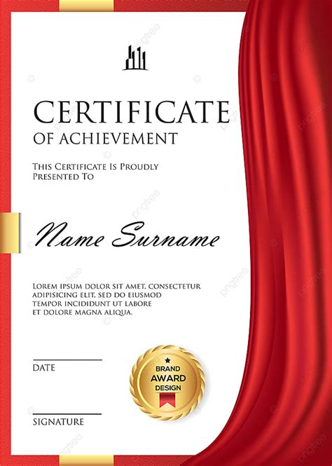 Professional Certificate Template With Premium Badge Template Download