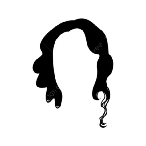 Short Hair Woman Silhouette Vector Png Black Short Hair Female Hair