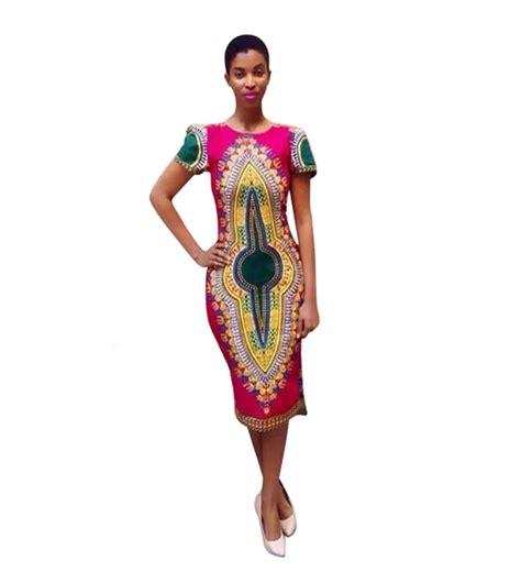 African Women Clothing 2016 New Summer Casual Sexy Traditional African Print Dress Lady Dress