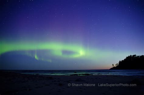 Aurora Borealis Northern Lights In The Upper Peninsula Of Michigan