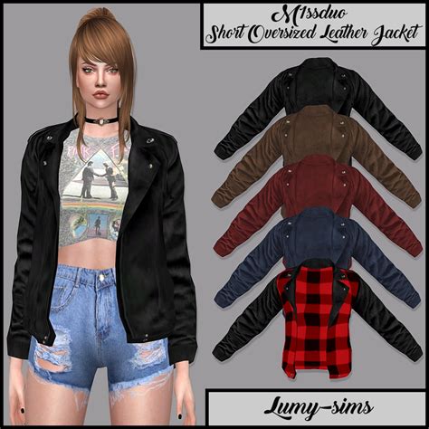 Sims4sisters Lumy Sims M1ssduo Short Oversized Leather