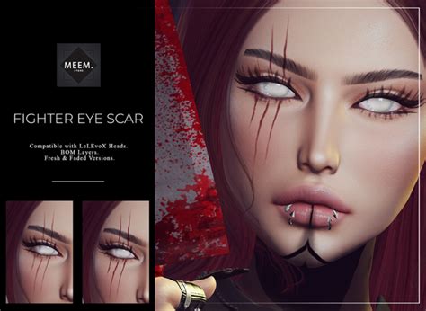 Second Life Marketplace Meem Fighter Eye Scars Lelevox
