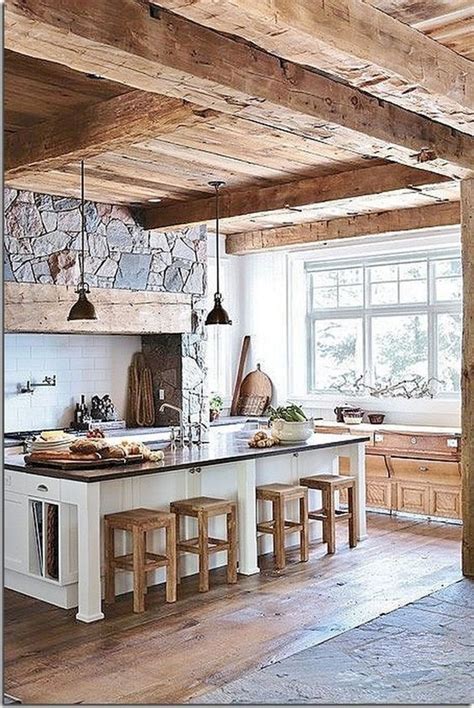 These open shelves make a design statement all on their own. Rustic Kitchen Design: 25+ Fabulous Inspirations That Will ...