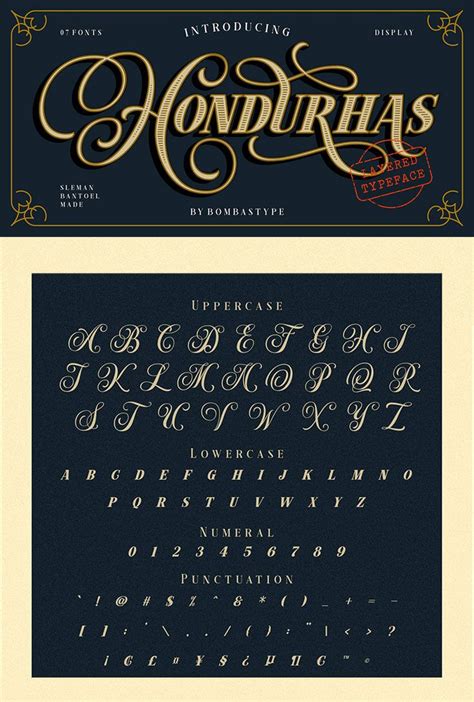 Free Hondurhas Vintage Script Font Typography Collections