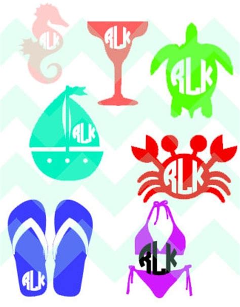 Summer Monogram Decals Iron On Option By Thesoutherncitygirl