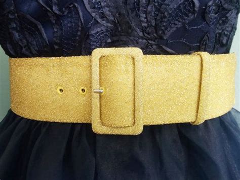Wide Gold Belt Fabric Covered Buckle Fabric Belt Gold Gold Belts