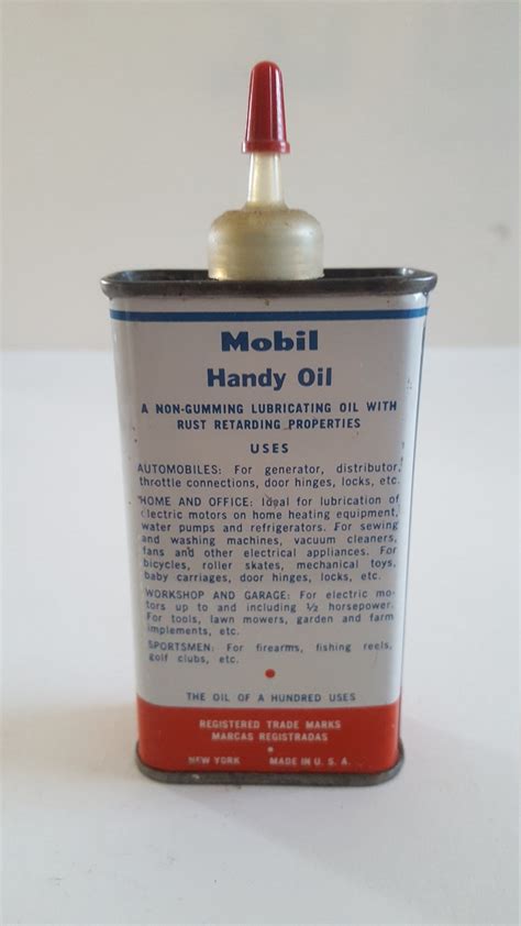 Vintage 1950s Mobil Handy Oil Can For Car And Home Use Etsy