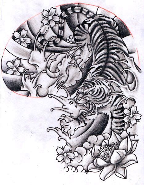 12oct2011 Oriental Inspired Tiger Half Sleeve Design By
