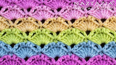 How To Crochet Colorful Shells Shell Stitch By Stitchorama By