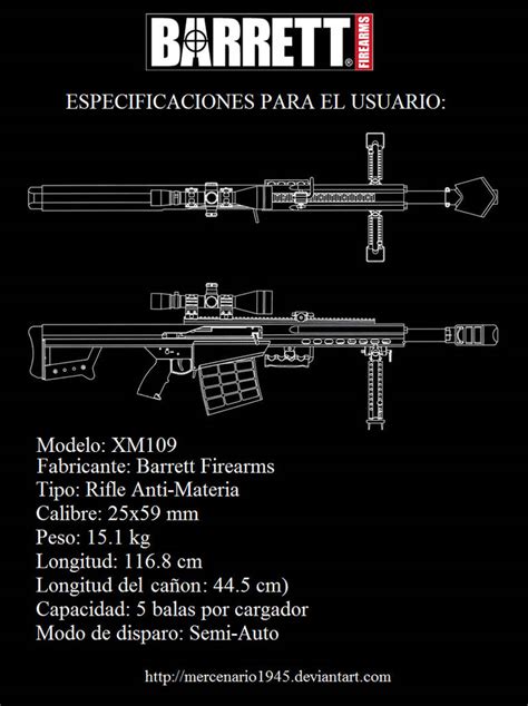 Barrett Xm109 25x59mm By Mercenario1945 On Deviantart