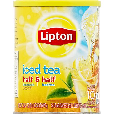 Lipton Iced Tea Mix Half And Half Lemonade Iced Tea 2434 Oz Powdered
