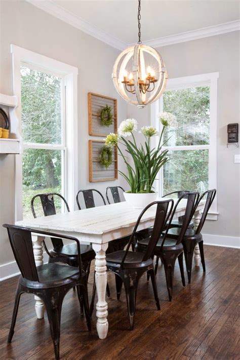 Furmax indoor/outdoor silver metal dining chair designing on the side: I Want To Be Joanna Gaines When I ...