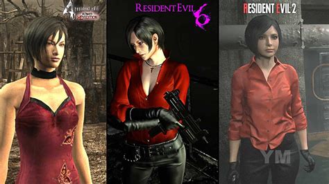 ada wong resident evil 4 vs re 6 vs re 2 remake comparison youtube
