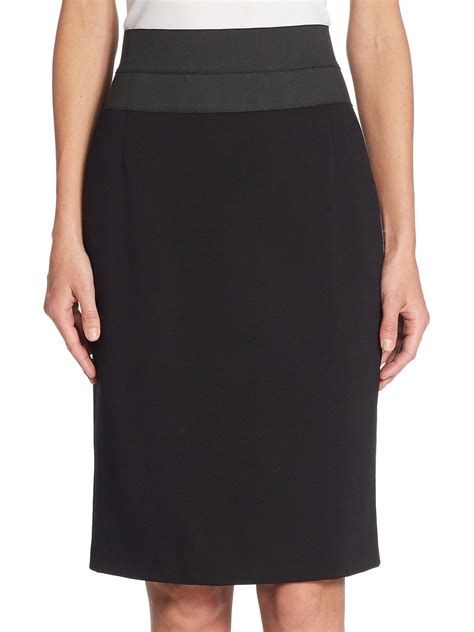 Lyst Akris Punto Elements High Waist Pencil Skirt In Black