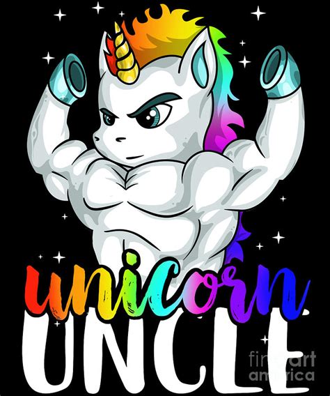 Unicorn Uncle Unclecorn Designs For Men Manly Unicorn T Product