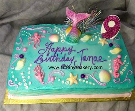 You may once again order half sheet cakes. Mermaid Sheet Cake - Tiffany's Bakery