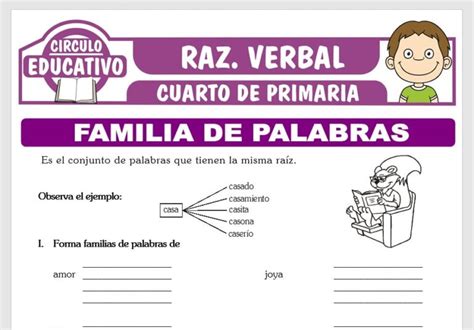 Ejercicios De Familia De Palabras Para Cuarto De Primaria Fichas Gratis Images And Photos Finder