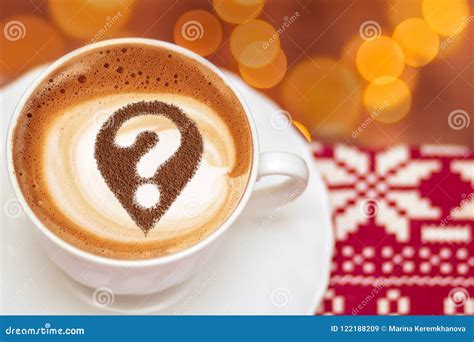 Coffee Cup With Question Mark Stock Image Image Of Foam White 122188209