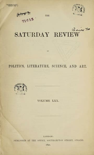 The Saturday Review Of Politics Literature Science And Art Free