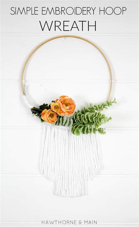 10 Diy Embroidery Hoop Wreaths Diy Thought