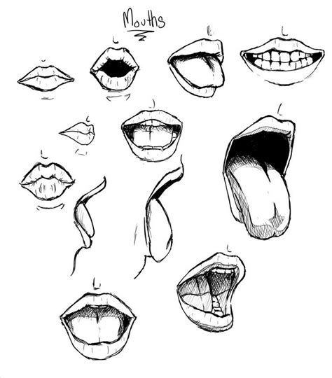Multi Mouth Reference Lips Drawing Mouth Drawing Art Sketches