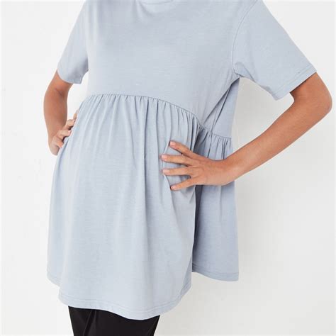 Missguided Maternity Smock Top Blue