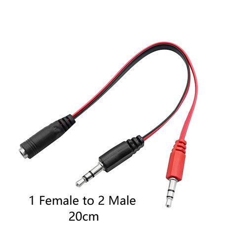 Qianrenon Headphone Splitter For Computer 35mm Female To 2 Dual 35mm