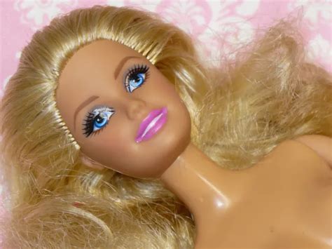 Mattel Barbie Fashionistas Blonde Wavy Hair Nude Naked For Ooak Or