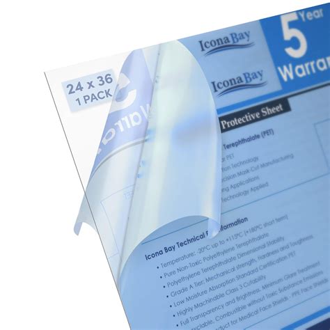 Clear Thin Flexible Plastic Sheet 24x36 Pet Alternative For