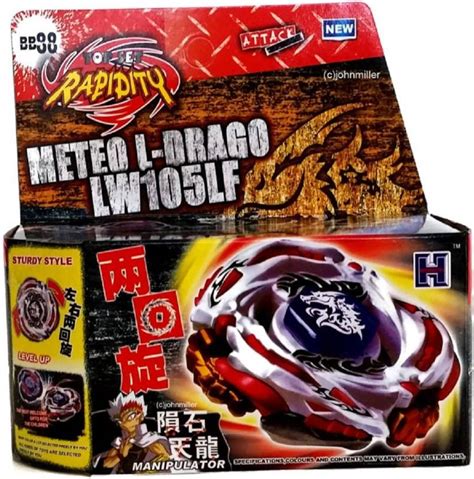 Rapidity Meteo L Drago Lw105lf Beyblade Bb 88 With Extra Metal Tip