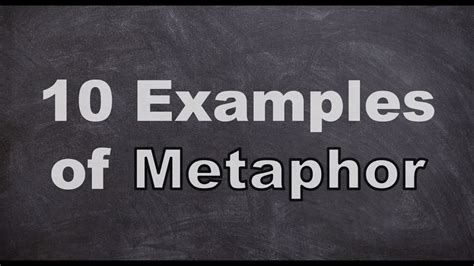 Ten Examples Of Metaphor Youtube