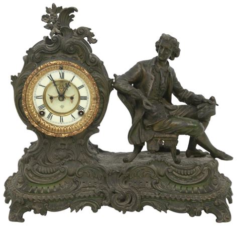 Lot Ansonia Composer Figural Mantel Clock