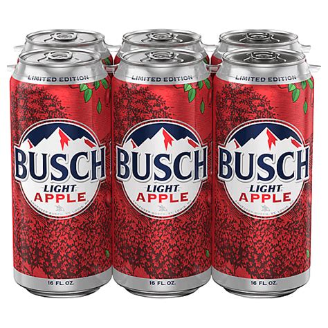 Busch Light Apple Beer 6 16 Fl Oz Cans Beer Wine And Spirits Riesbeck
