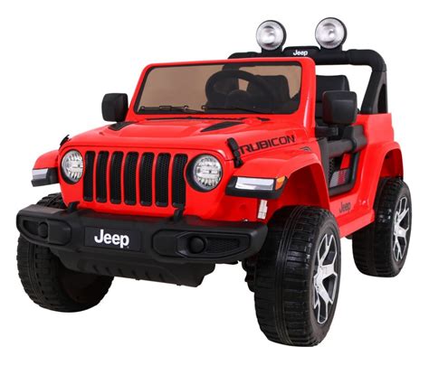 Licensed Jeep Wrangler Rubicon 4x45w Red Kids Toys Malta Electric