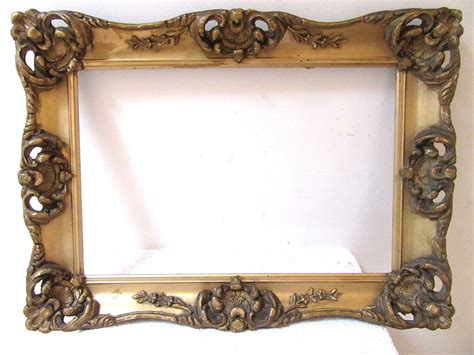 Ornate Antique 1880 Victorian Gold Gilt Wood Gesso Picture Frame