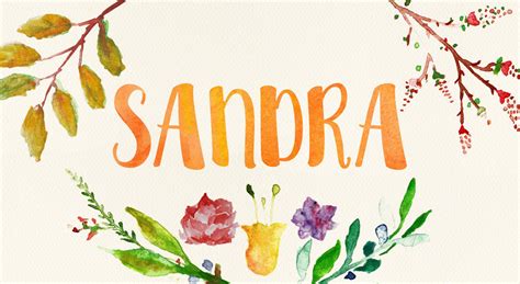 Sandra Watercolor Name Art By Littlemissfreak On Deviantart