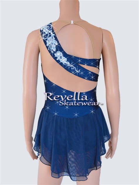 Senior Level Ice Skating Dress With Floral Design Revella Skatewear